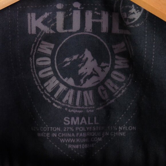 Kuhl Jacket Womens Small Blue Waxed Canvas Hooded Outdoor Hiking Utility Pockets - Picture 9 of 10